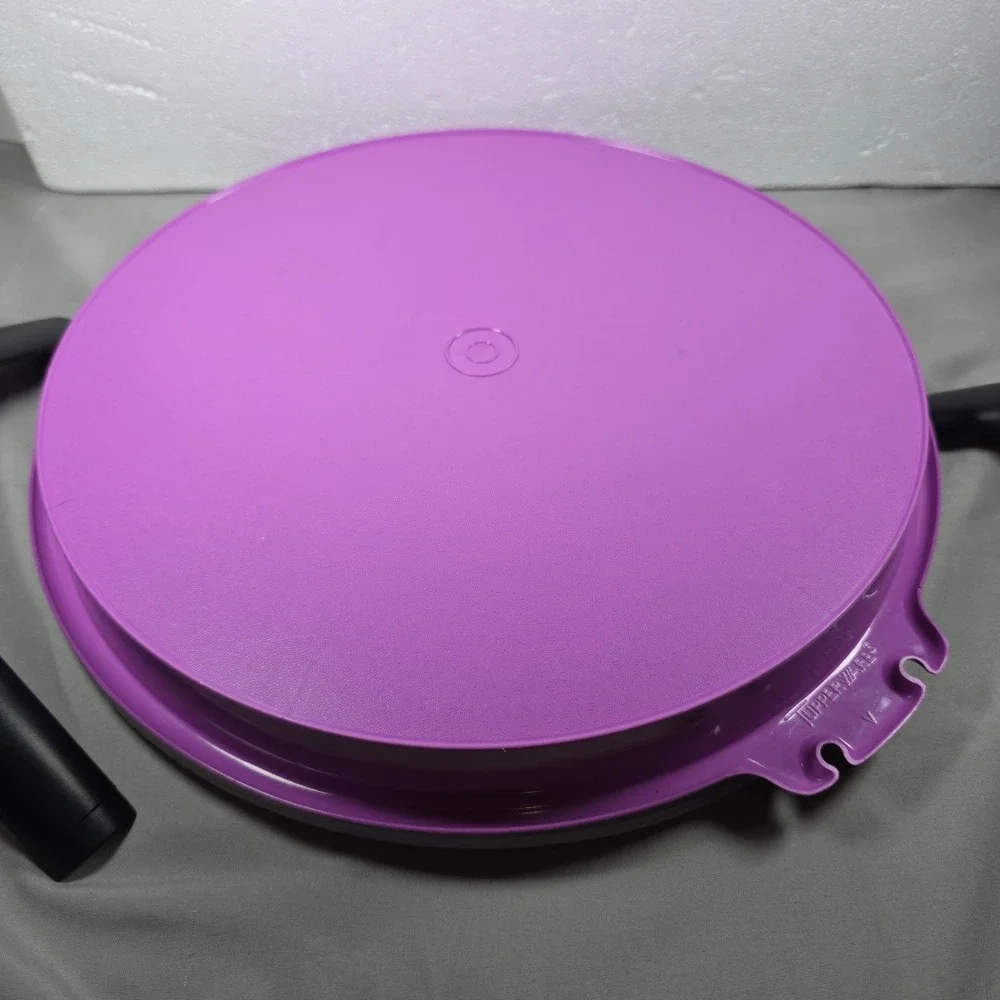 Vintage Purple Tupperware Large  Divided Serving Tray-Tacos, Veggies, Condiments
